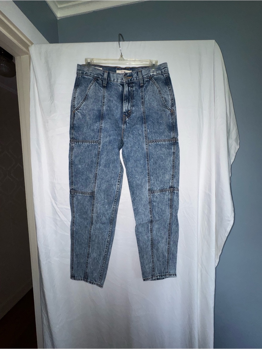 Levi's Mom Jean Washed Blue Jeans